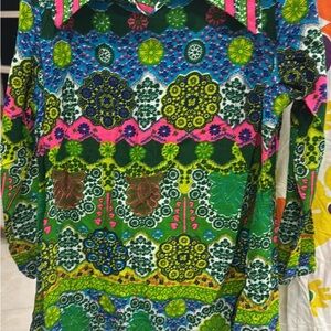 Vintage 1960s Psychedelic Mini Dress